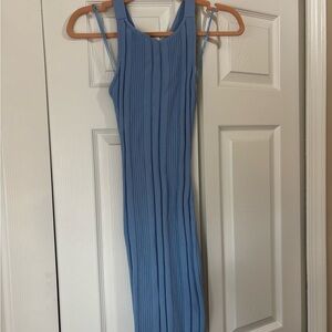 Blue Bodycon Sleeveless Dress